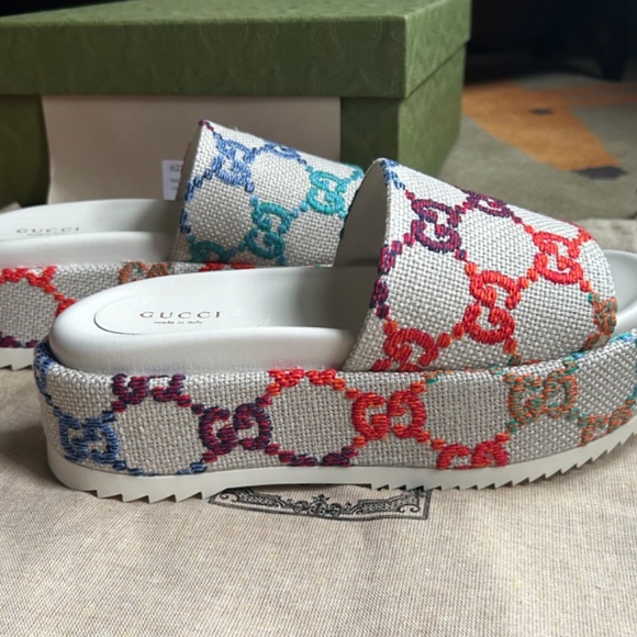 GUCCI Psychedelic Mini GG Slides 36 NEW - SOLD - Picture 2 of 9